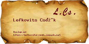 Lefkovits Csák névjegykártya